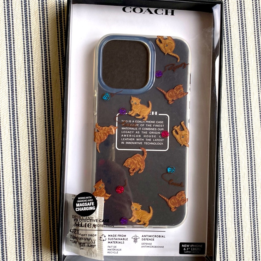 Cat iPhone 2021 case COACH